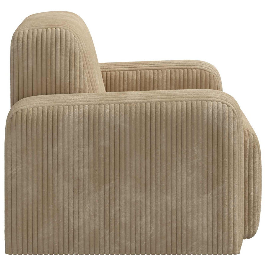Fauteuil Taupe corduroy