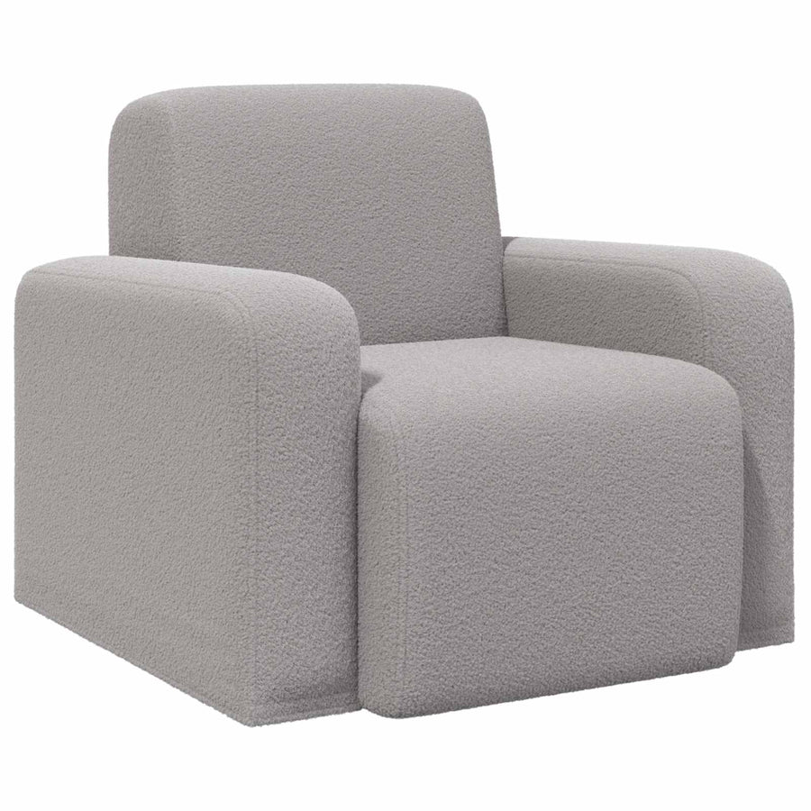 Fauteuil Lichtgrijs Bouclé