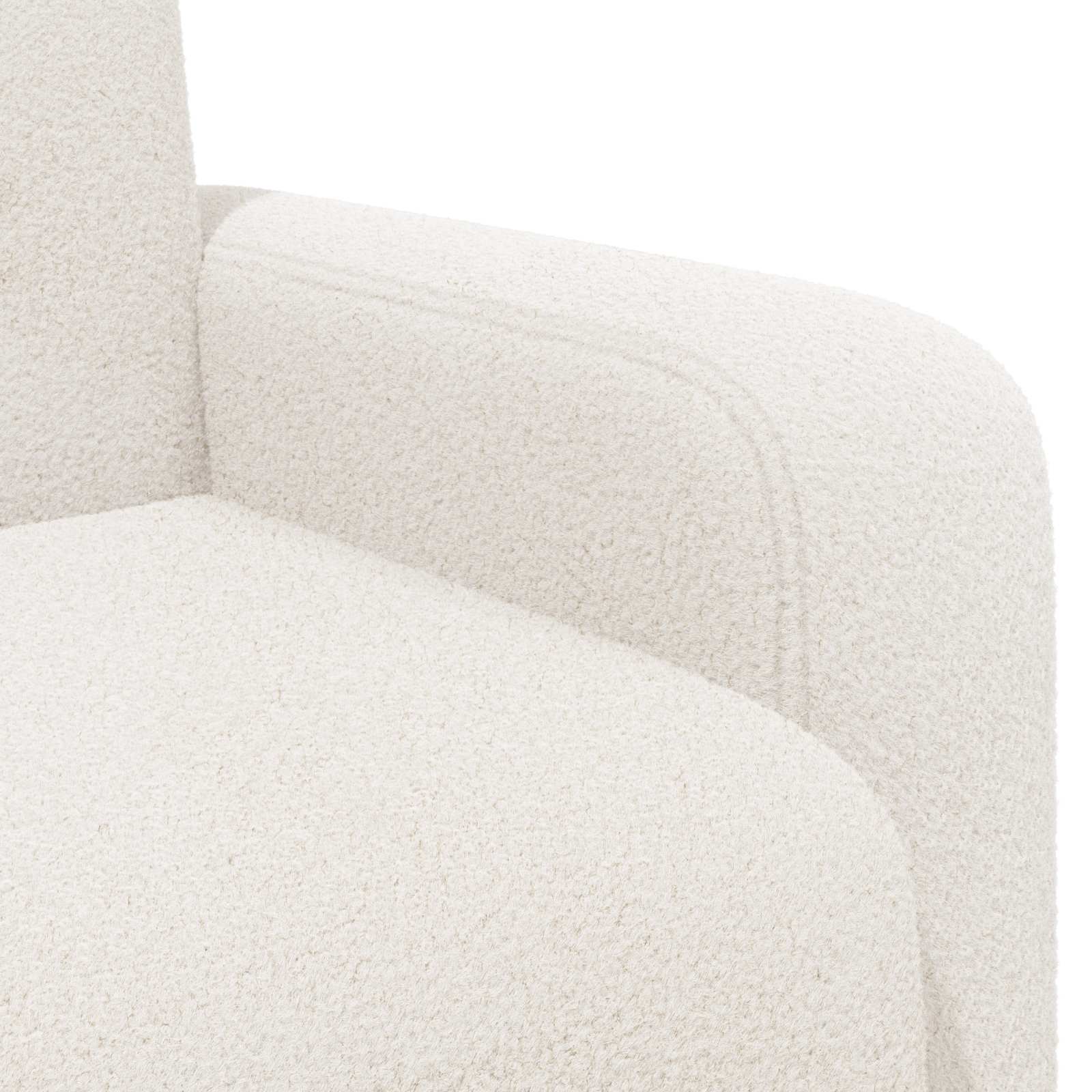 Fauteuil Crèmekleurig Bouclé