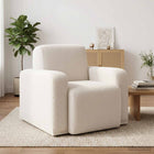 Fauteuil Crèmekleurig Bouclé