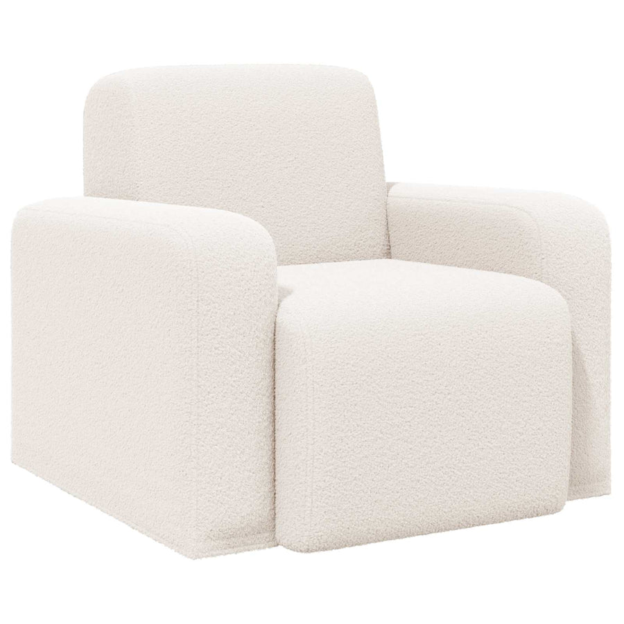 Fauteuil Crèmekleurig Bouclé