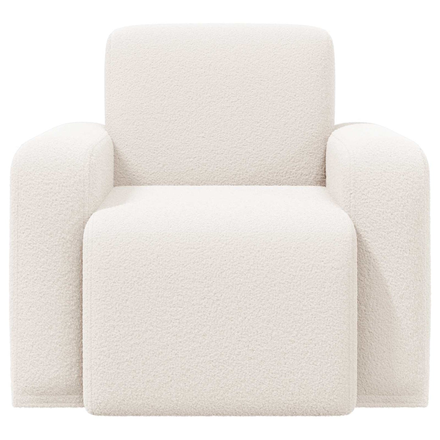 Fauteuil Crèmekleurig Bouclé