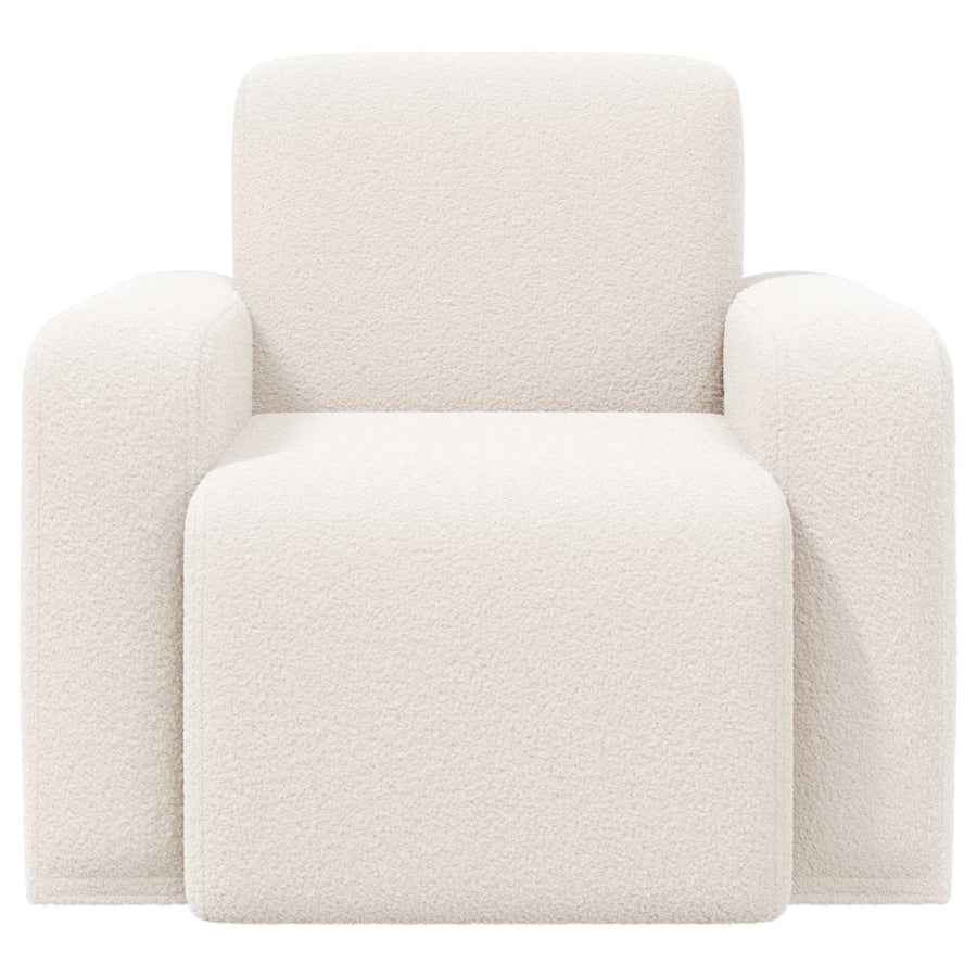 Fauteuil Crèmekleurig Bouclé