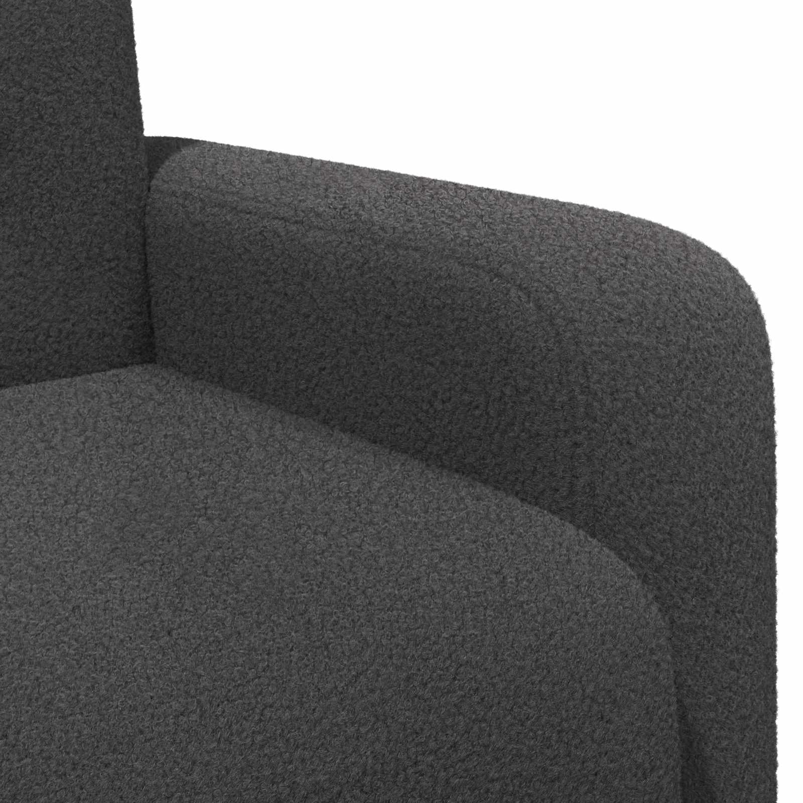 Fauteuil Donkergrijs Bouclé