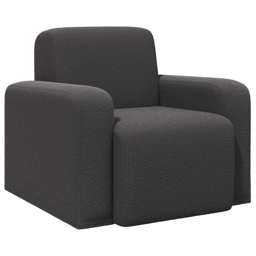 Fauteuil Donkergrijs Bouclé