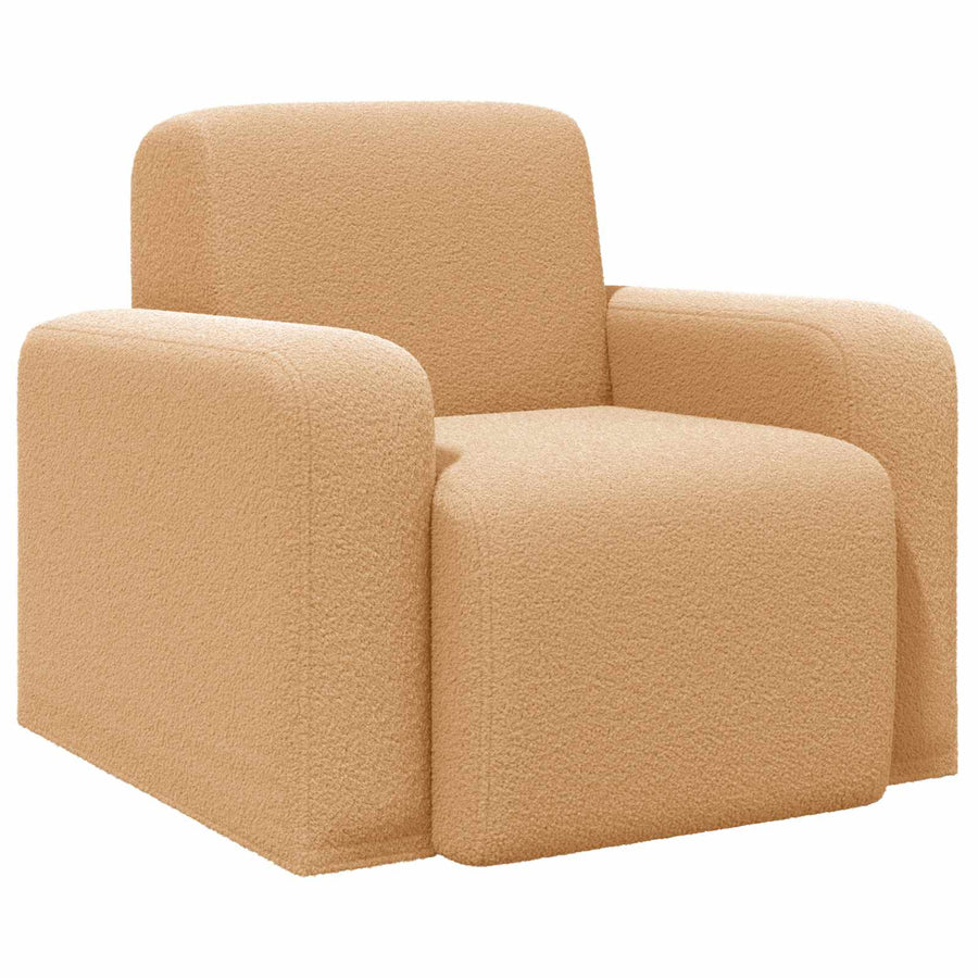 Fauteuil Beige Bouclé
