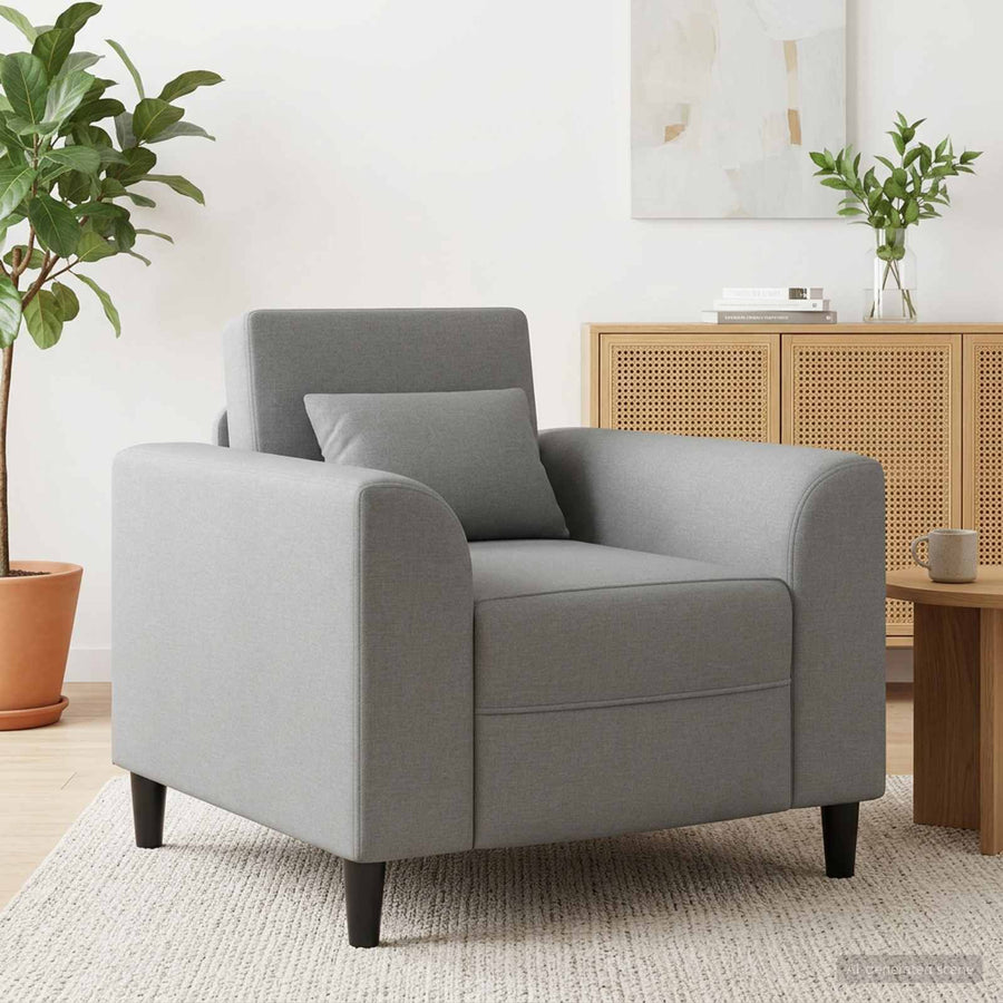 Fauteuil Lichtgrijs Stof