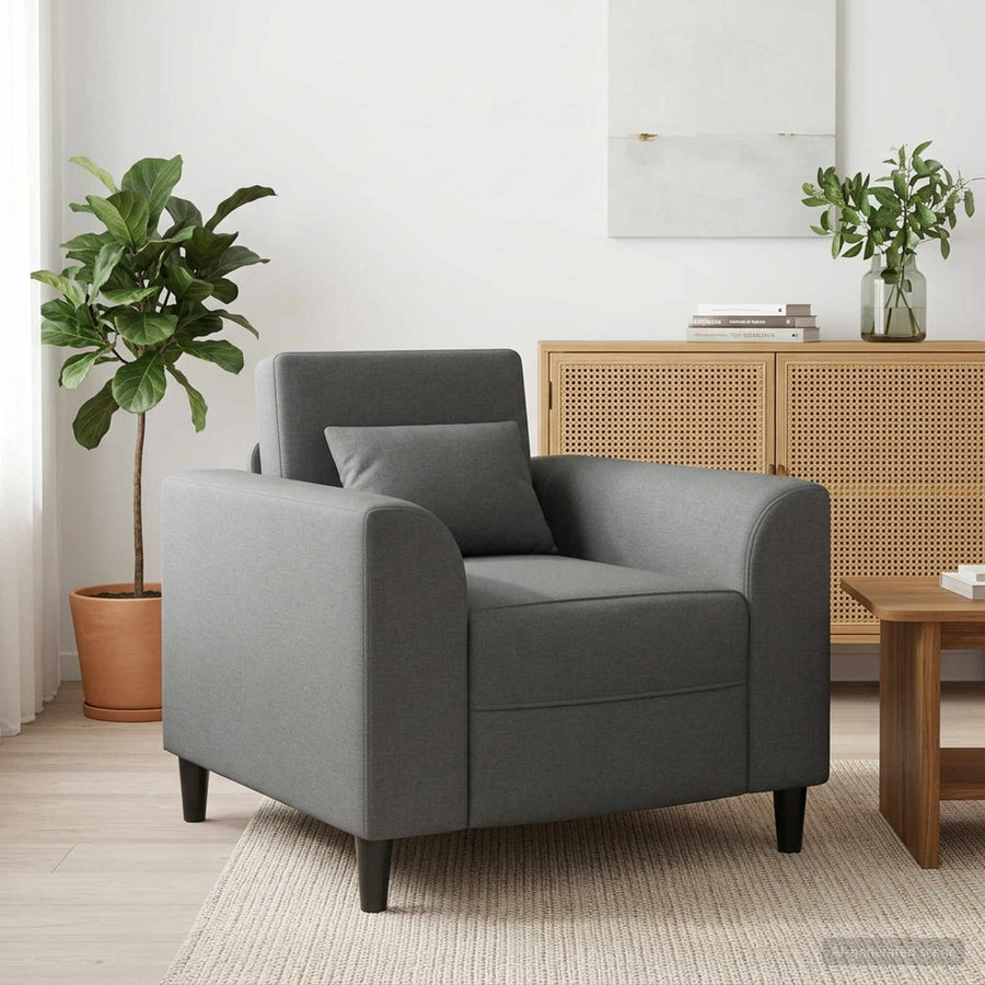 Fauteuil Donkergrijs Stof