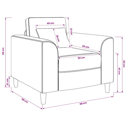 Fauteuil Donkergrijs Stof