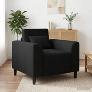 Fauteuil stof zwart 90x88x85 cm