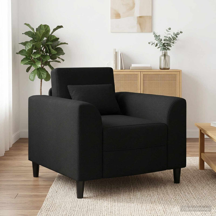 Fauteuil Zwart Stof