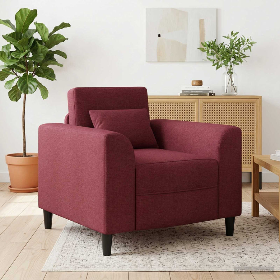 Fauteuil Wijnrood Stof