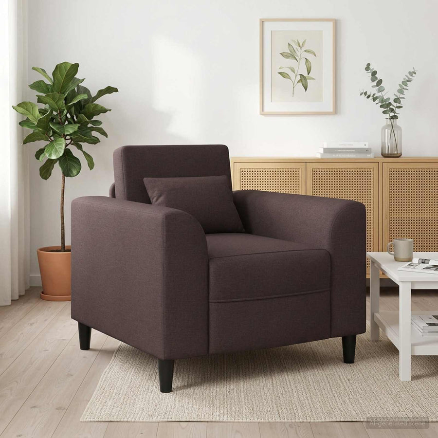 Fauteuil Donkerbruin Stof