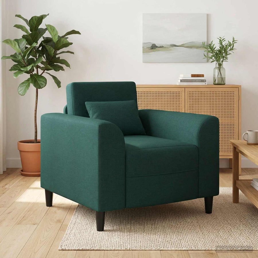 Fauteuil Donkergroen Stof