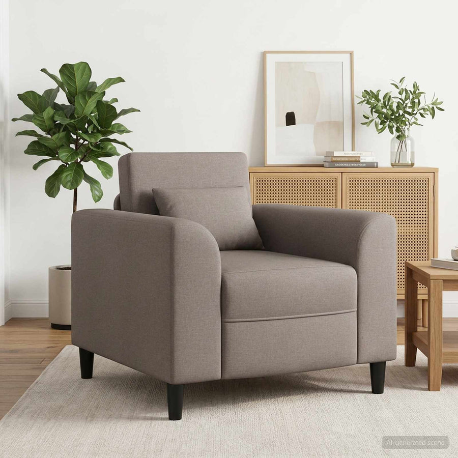 Fauteuil Taupe Stof