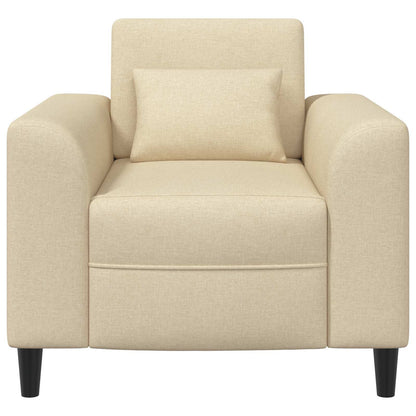 Fauteuil Crèmekleurig Stof