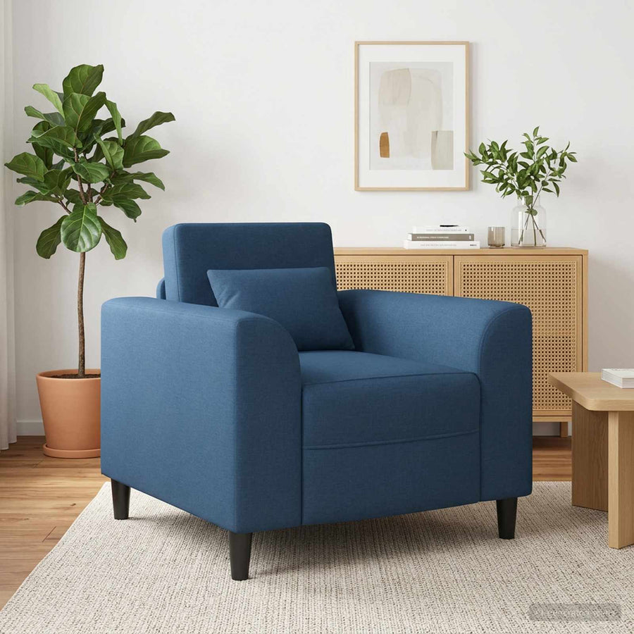 Fauteuil Blauw Stof