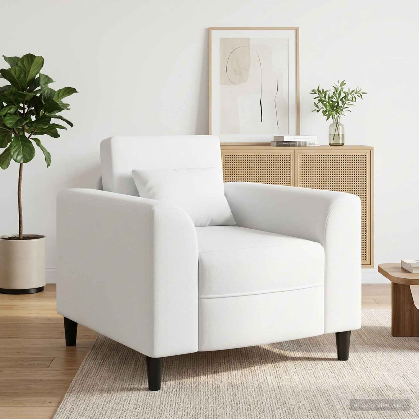 Fauteuil Wit Stof