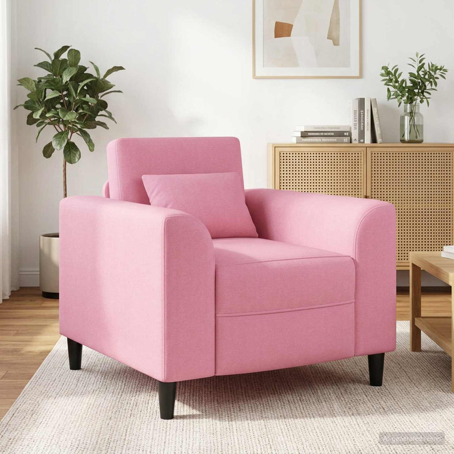Fauteuil Roze Stof