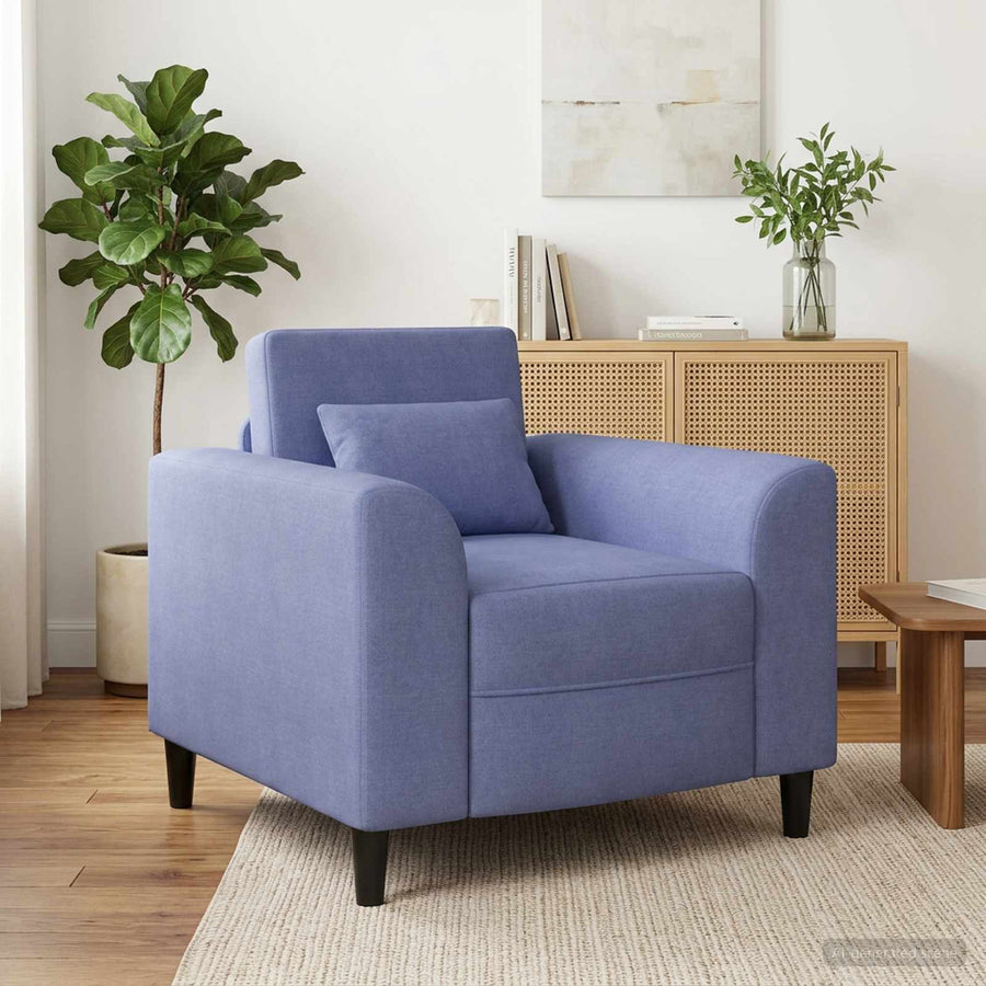Fauteuil Jeans Blauw Stof