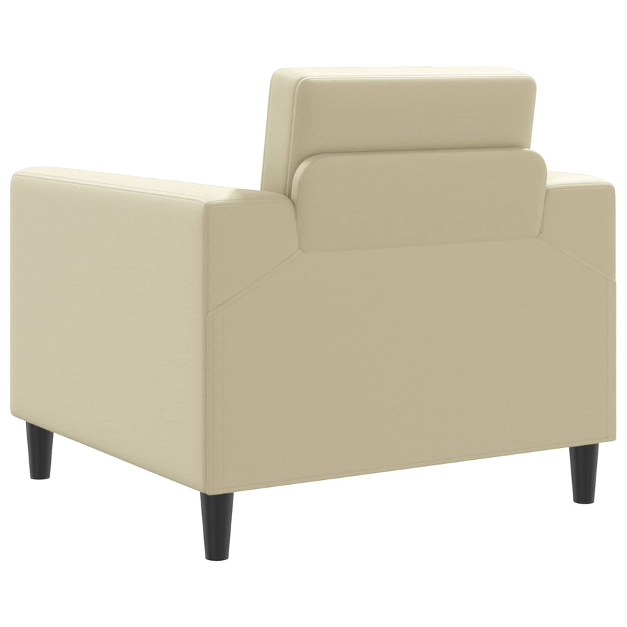 Fauteuil Crèmekleurig Kunstleer