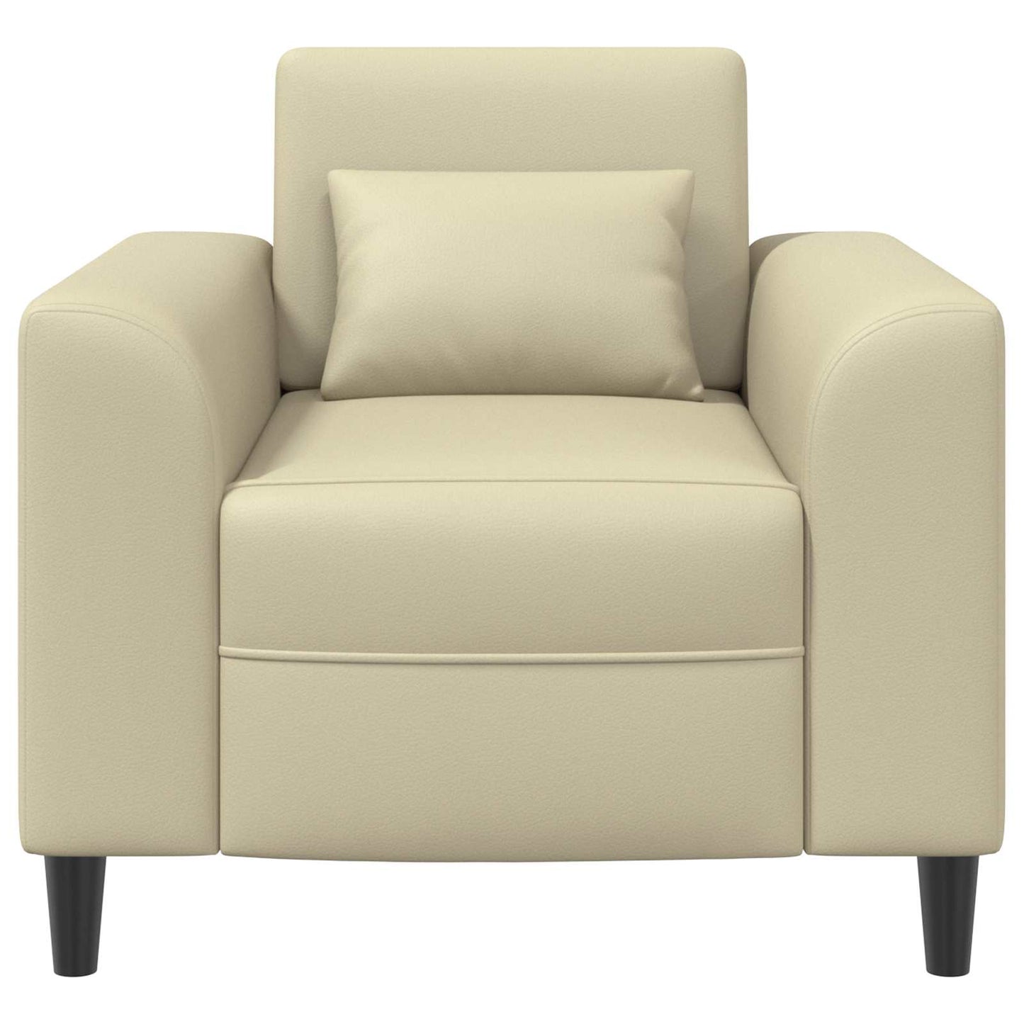 Fauteuil Crèmekleurig Kunstleer