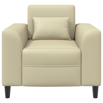 Fauteuil Crèmekleurig Kunstleer