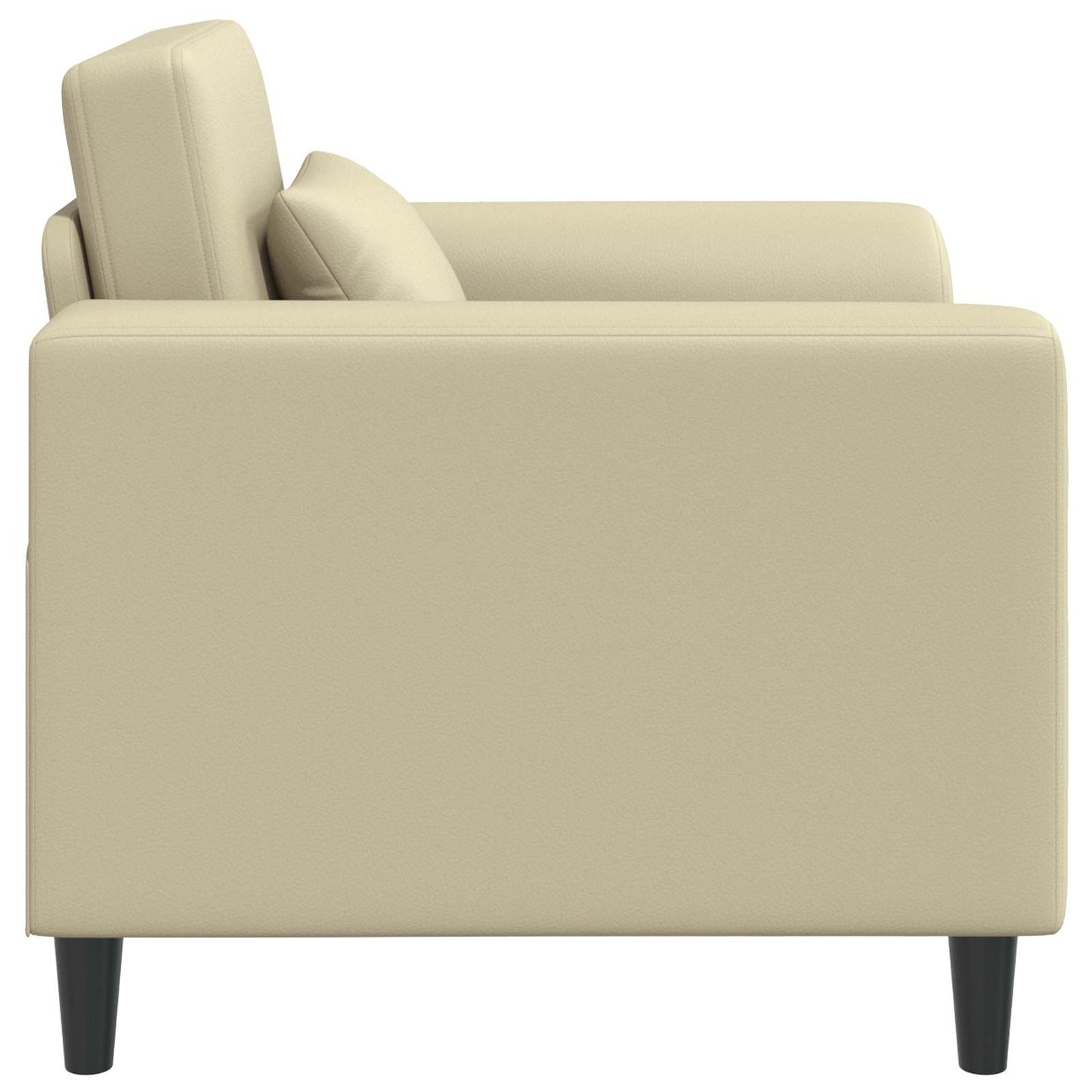 Fauteuil Crèmekleurig Kunstleer