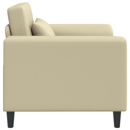 Fauteuil Crèmekleurig Kunstleer