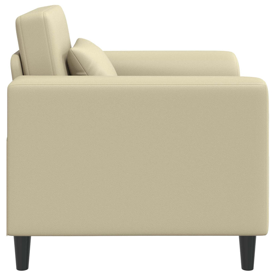 Fauteuil Crèmekleurig Kunstleer