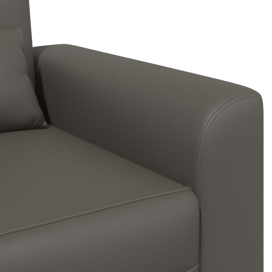 Fauteuil Grijs Kunstleer