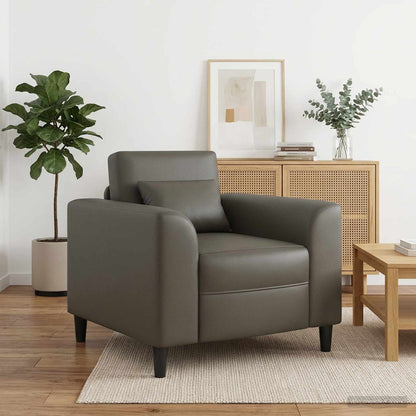 Fauteuil Grijs Kunstleer