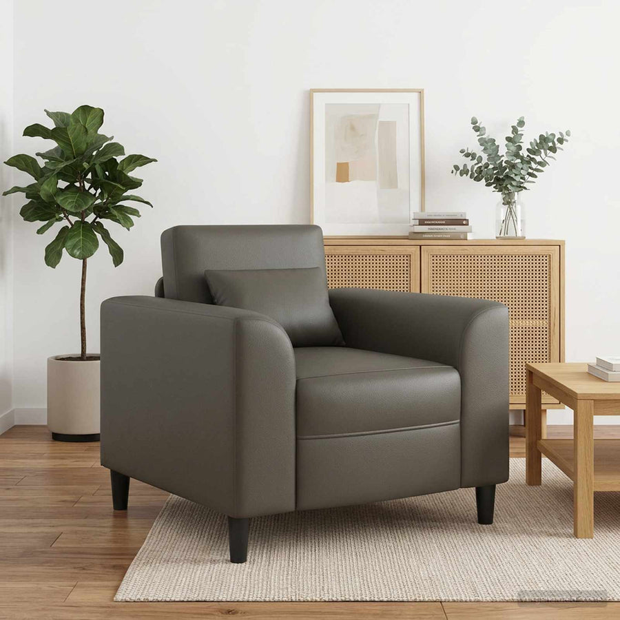 Fauteuil Grijs Kunstleer