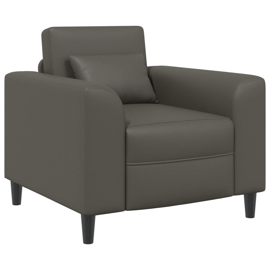 Fauteuil Grijs Kunstleer