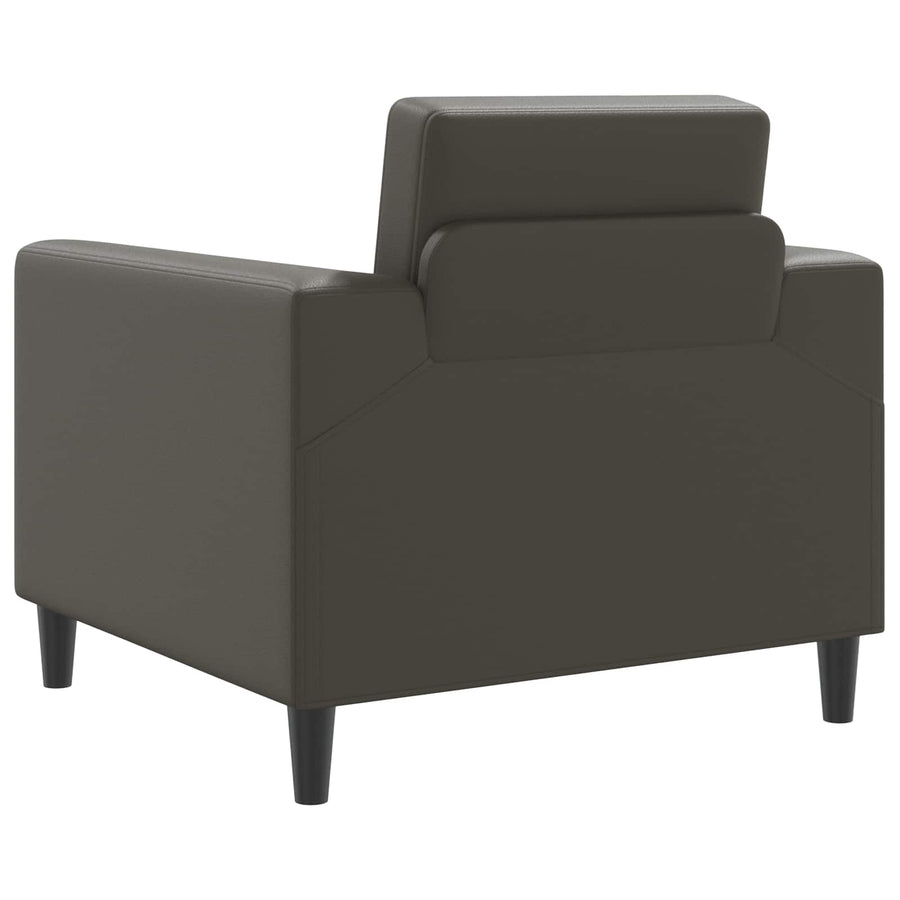 Fauteuil Grijs Kunstleer