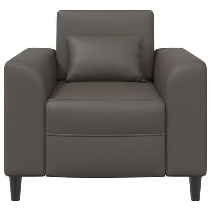 Fauteuil Grijs Kunstleer