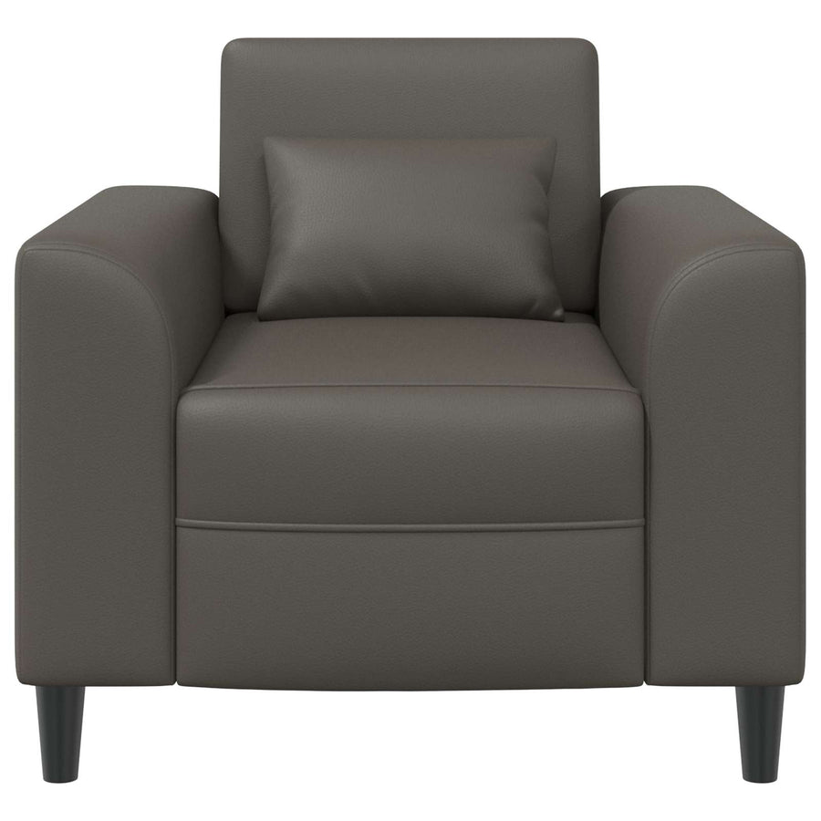 Fauteuil Grijs Kunstleer