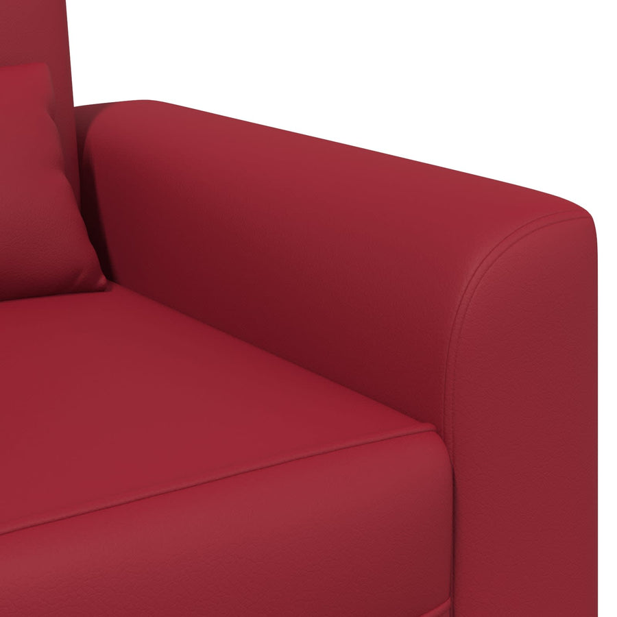 Fauteuil Wijnrood Kunstleer