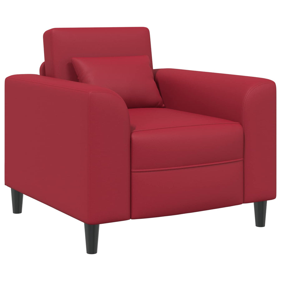 Fauteuil Wijnrood Kunstleer