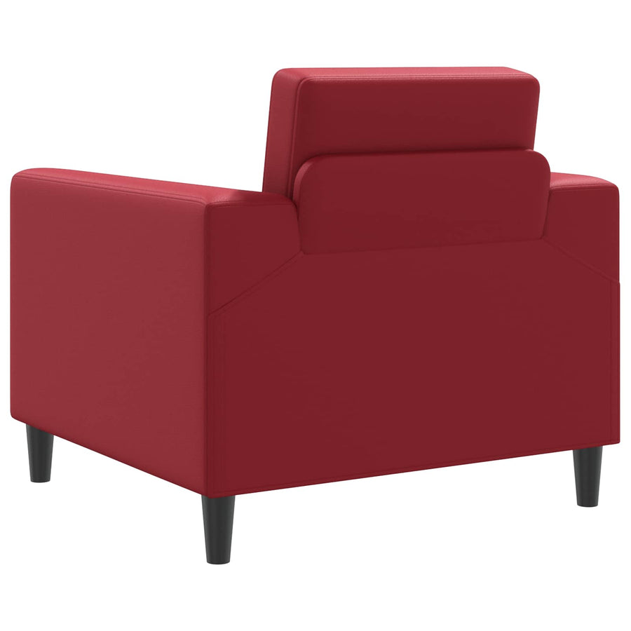 Fauteuil Wijnrood Kunstleer