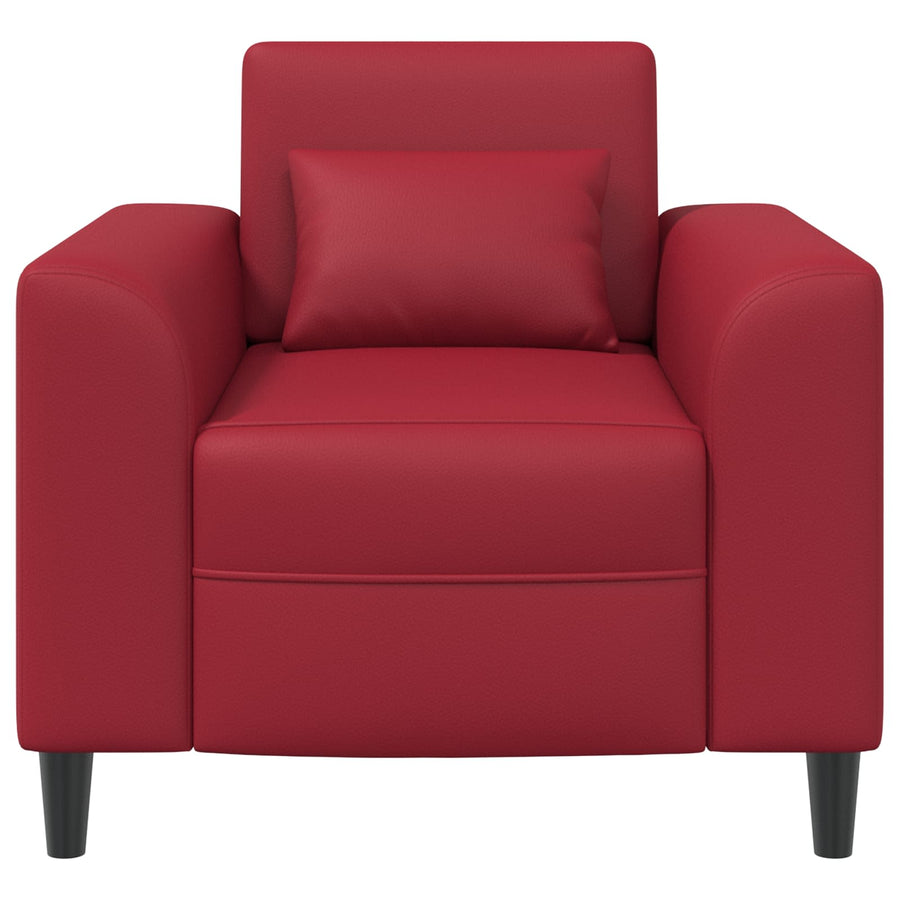 Fauteuil Wijnrood Kunstleer