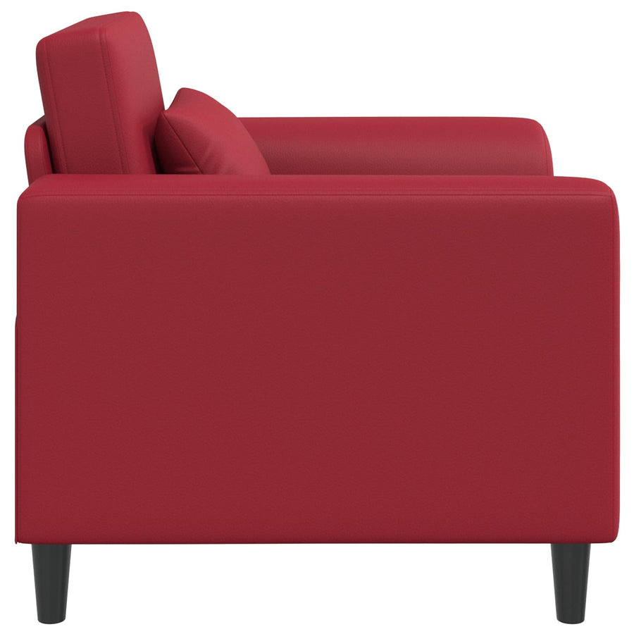 Fauteuil Wijnrood Kunstleer