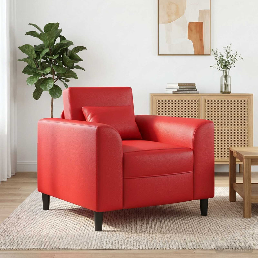 Fauteuil Rood Kunstleer