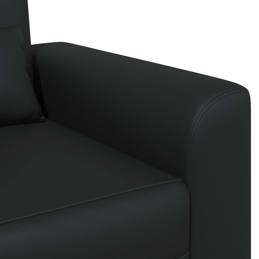 Fauteuil Zwart Kunstleer