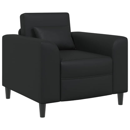 Fauteuil Zwart Kunstleer