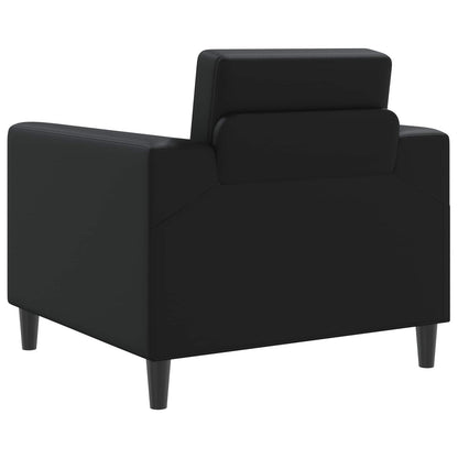 Fauteuil Zwart Kunstleer