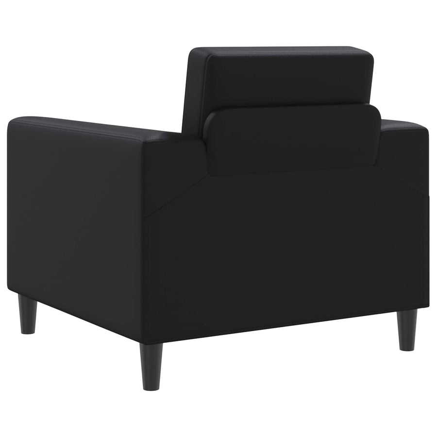 Fauteuil Zwart Kunstleer