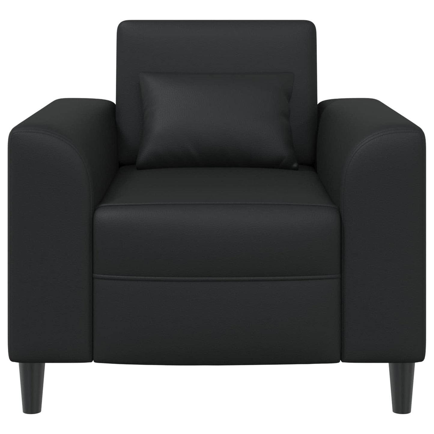 Fauteuil Zwart Kunstleer