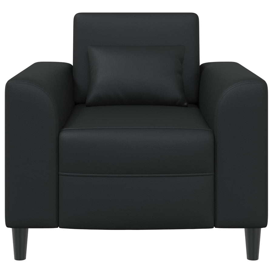 Fauteuil Zwart Kunstleer