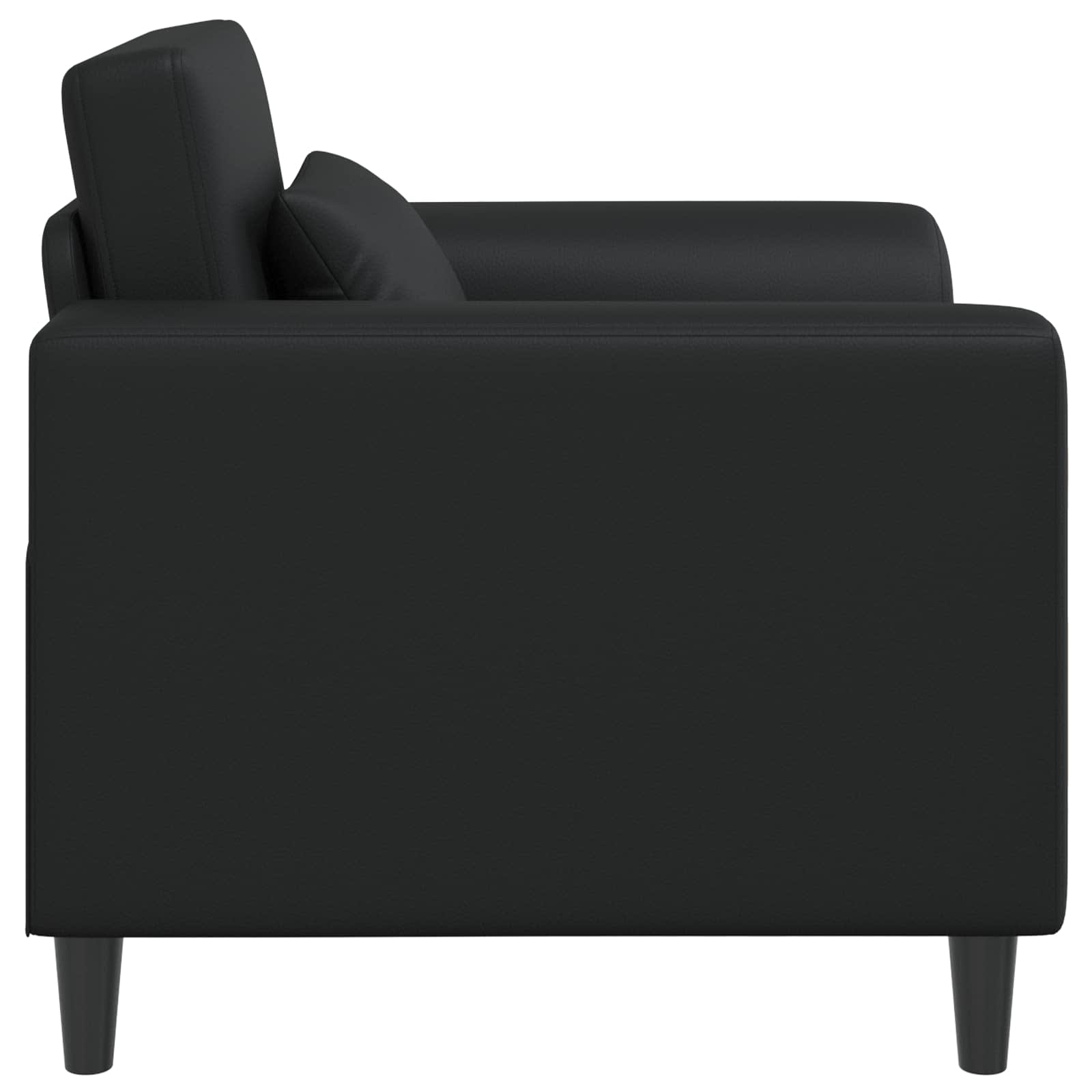 Fauteuil Zwart Kunstleer
